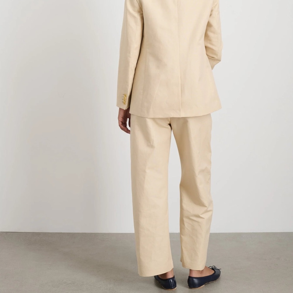 Alex Mill Pants Soho Cotton Linen Barrel Arc Wide Leg Trousers Sz 4 - Picture 4 of 14